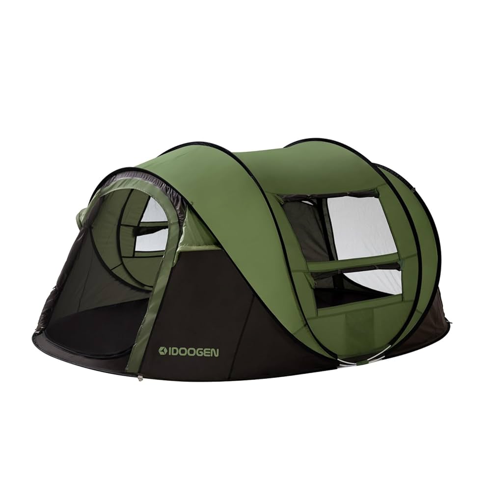 【美品】IDOOGEN FASTCAMP ワンタッチテント Amazon.co.jp: IDOOGEN ポップアップテント4人用 簡単組立